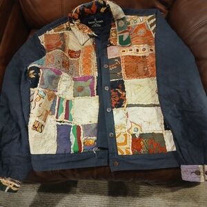 Sacred Threads Boho Patchwork Quilted Jacket Size M L